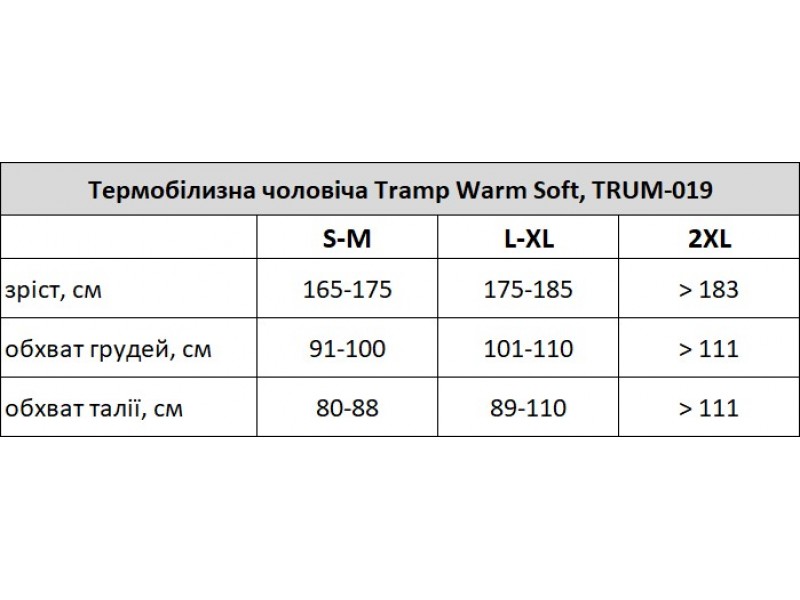 Термобелье мужское Tramp Warm Soft  комплект (футболка+кальсоны)